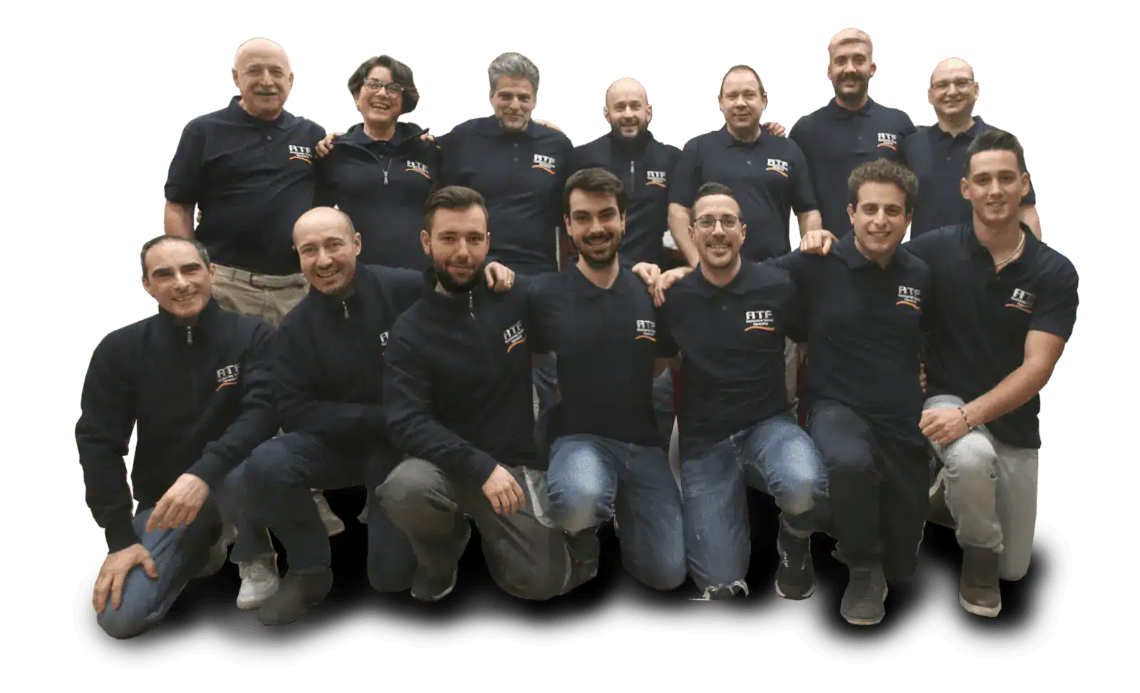 immagine del nostro team di atf srl dipendenti e titolari insieme