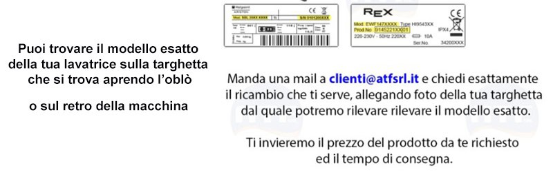 istruzioni per identificazione modello lavatrice