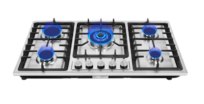 piano di cottura a gas per cucinare