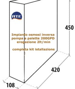 impianto per osmosi inversa uso residenziale erogazione max 2lt/min