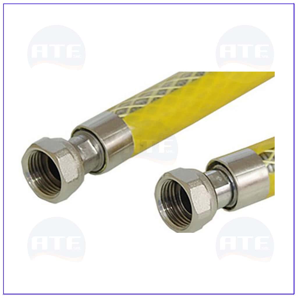 TUBO GAS PERMANENTE IN ACCIAIO F/F 2MT