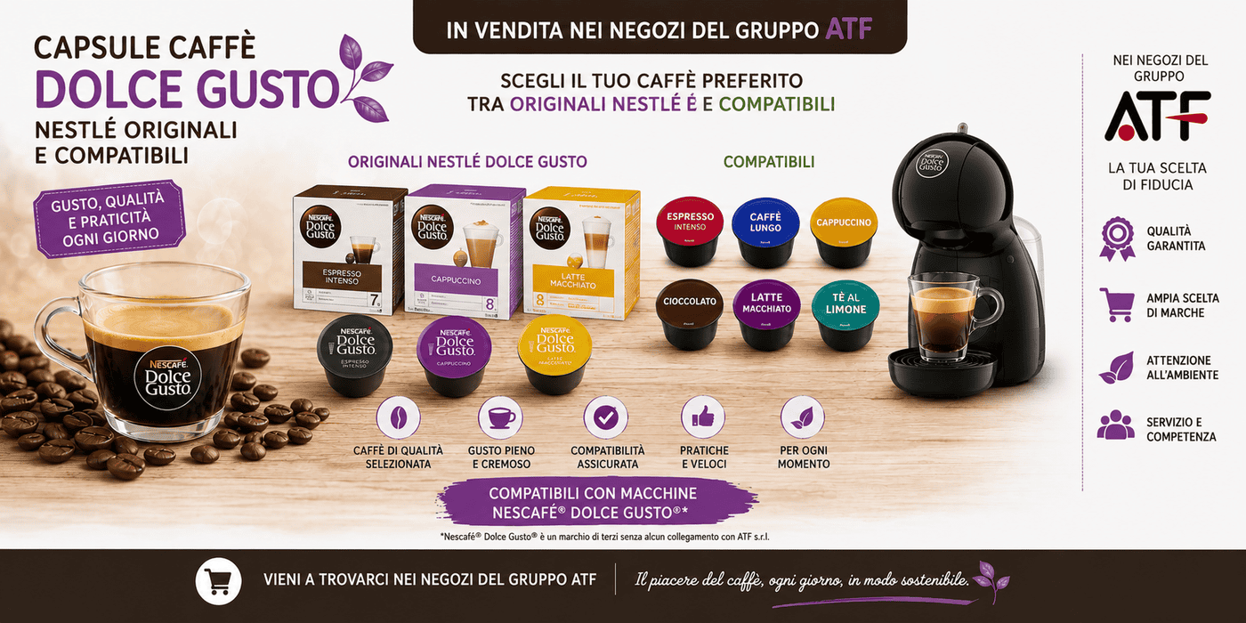 Dolcegusto capsule originali e compatibili in vendita nei negozi e Online