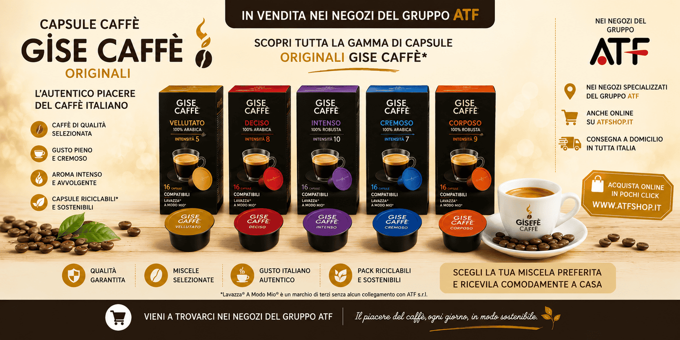 banner di pagina per l'immagine delle capsule porzionate di Gise caffè